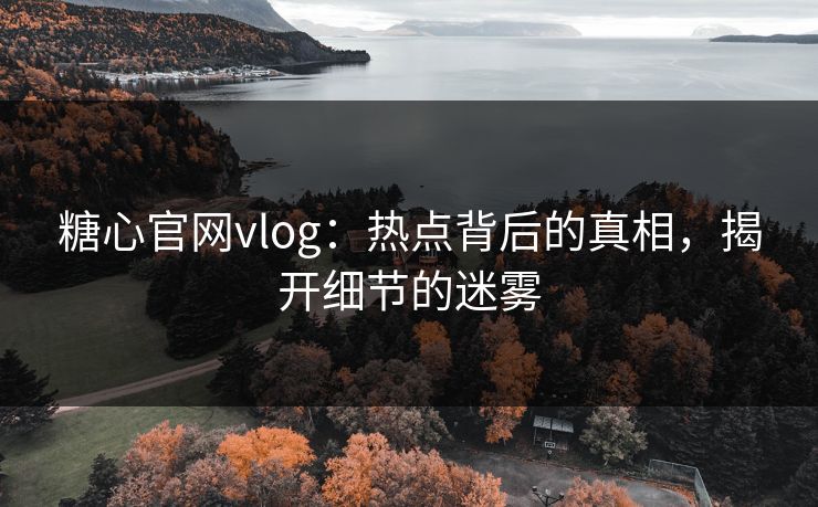 糖心官网vlog：热点背后的真相，揭开细节的迷雾
